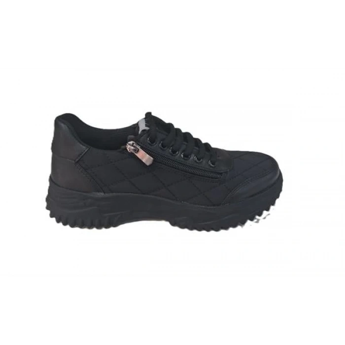 Soft Shell Ve Deri Karışımı Mevsimlik Günlük Kadın Ayakkabı