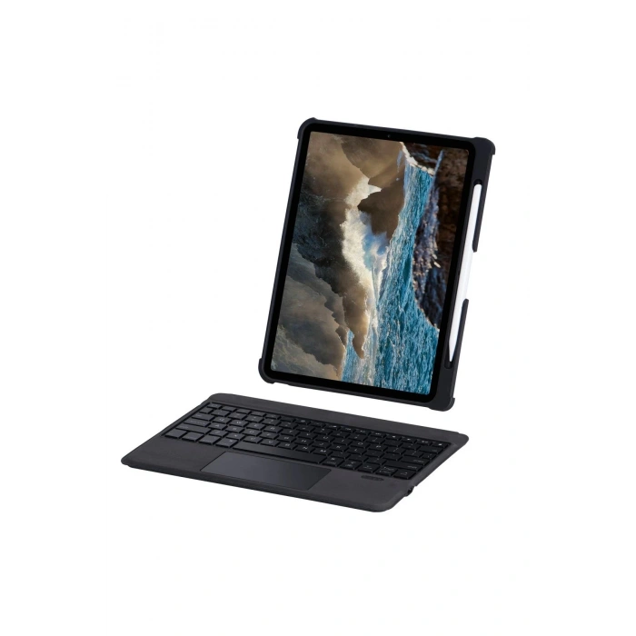 T5207D iPad Pro 11 (2022) Kılıf İnter Ledli Klavyeli Tablet Kılıfı - Siyah