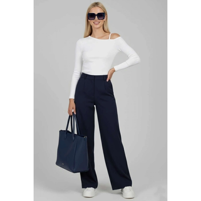 Tek Omuz İpli Bluz Beyaz T4328