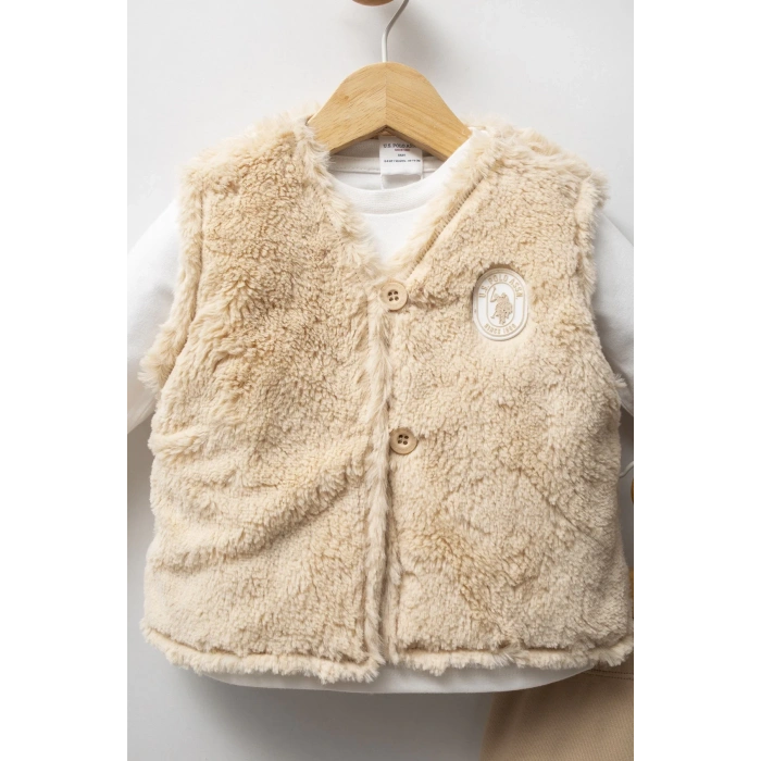 U.s. Polo Assn 3lü Takım Usb2779 Bej