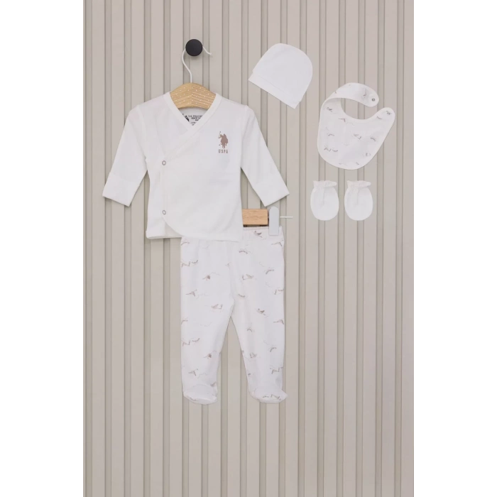 U.s Polo Bebek 5li Hatane Çıkış Seti Usb2017 Krem