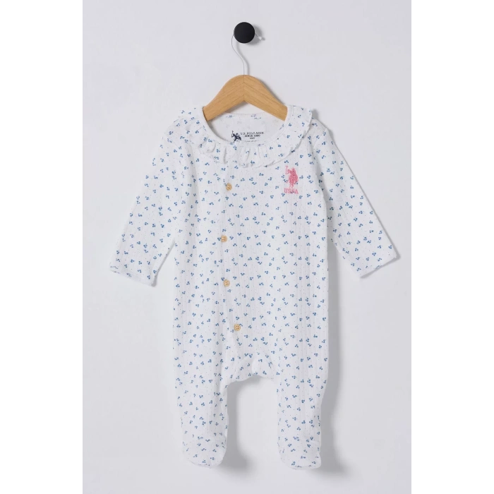 U.s Polo Bebek Tulum Usb2435 Beyaz-mavi