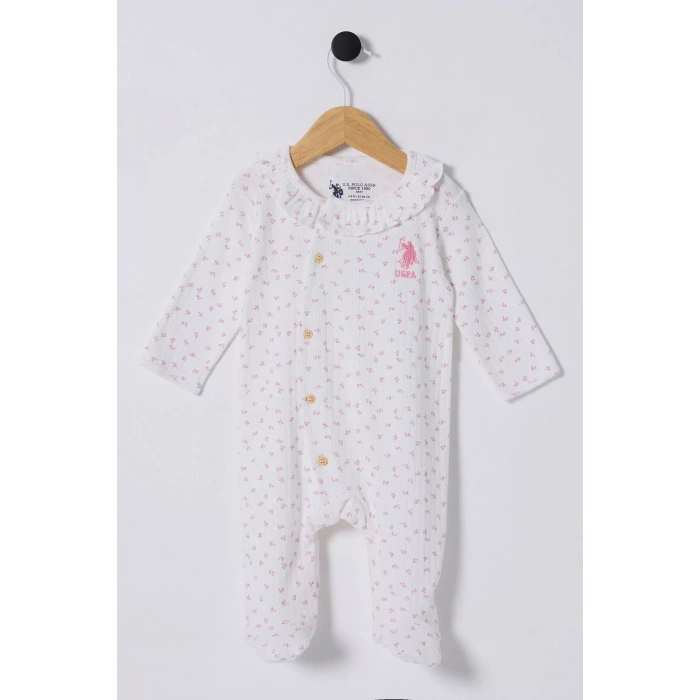 U.s Polo Bebek Tulum Usb2435 Beyaz-pembe
