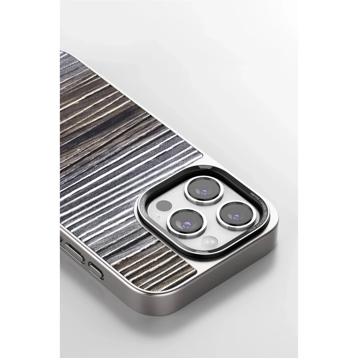 Venco iPhone 15 Pro Wave Kapak - Kahverengi