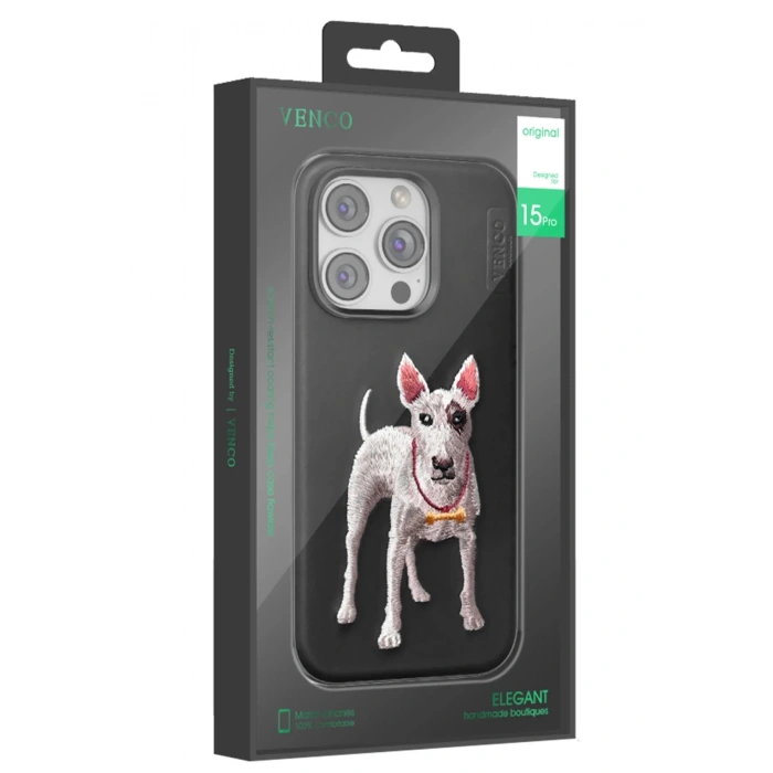 Venco iPhone 16 Pro Perma Desenli Kapak - Siyah