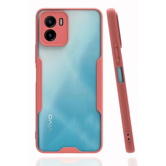 Vivo Y15S Kılıf Platin Silikon - Pembe