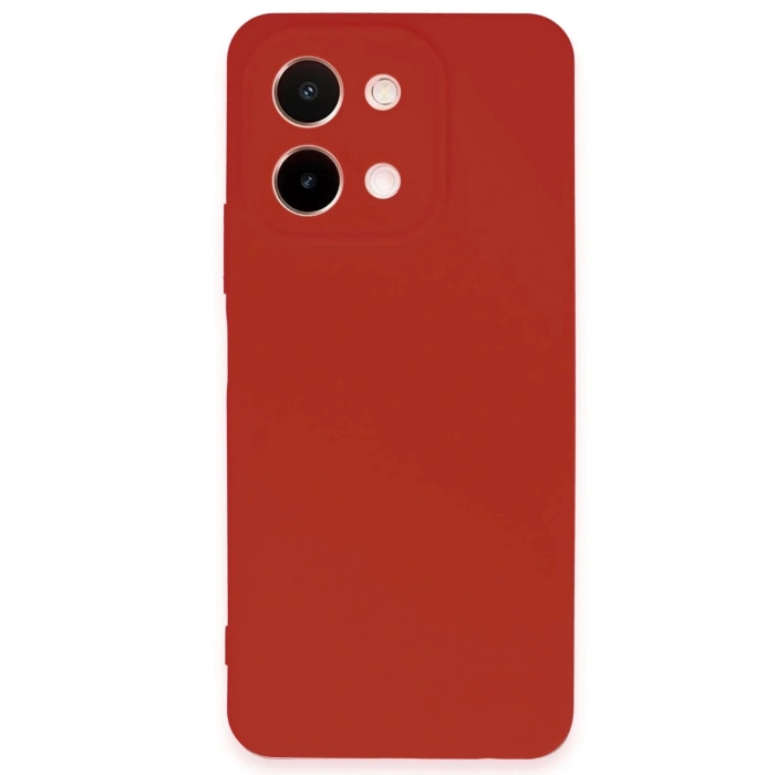 Vivo Y28 Kılıf First Silikon - Kırmızı