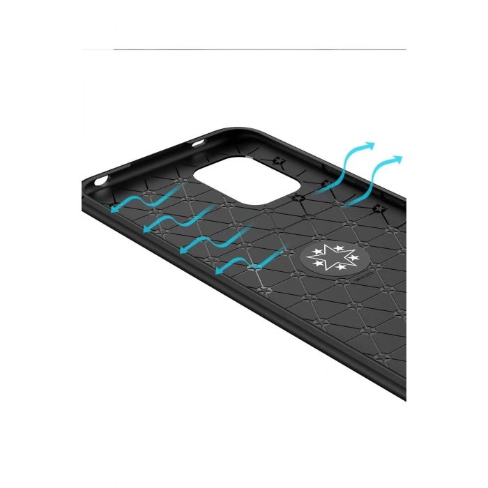 Xiaomi Mi 10 Lite Kılıf Range Yüzüklü Silikon - Siyah