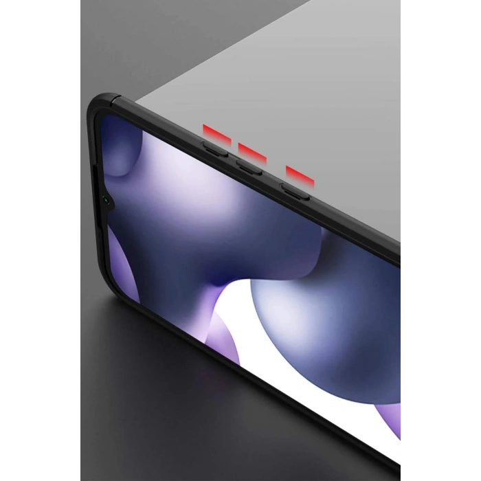 Xiaomi Mi 10 Lite Kılıf Range Yüzüklü Silikon - Siyah