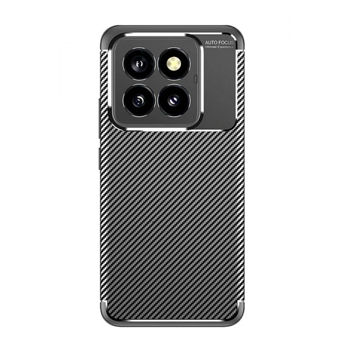 Xiaomi Mi 14T Pro Kılıf Auto Focus Karbon Kapak - Siyah