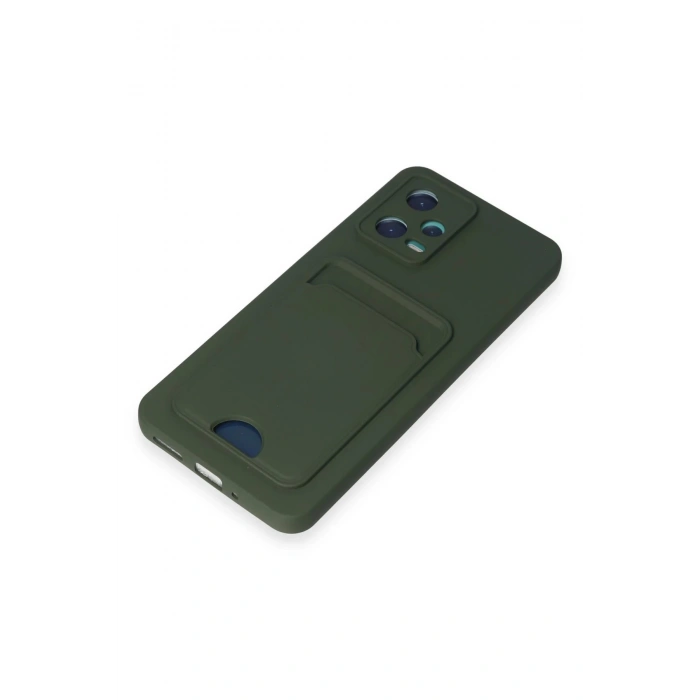 Xiaomi Poco X5 5G Kılıf Kelvin Kartvizitli Silikon - Koyu Yeşil