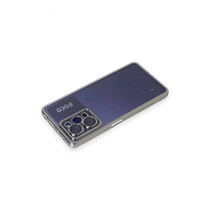 Xiaomi Poco X5 Pro 5G Kılıf Lensli Silikon - Gümüş