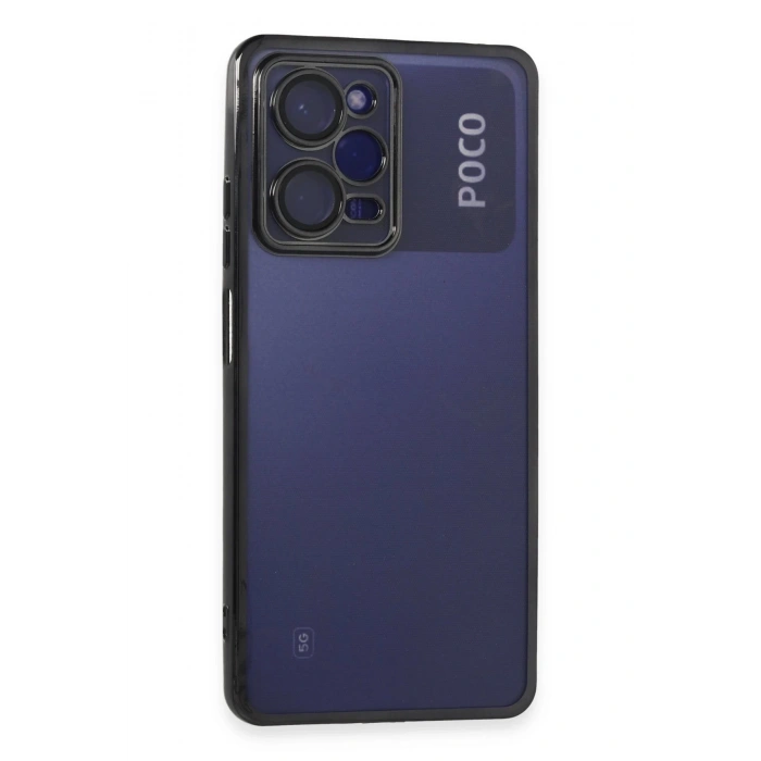 Xiaomi Poco X5 Pro 5G Kılıf Lensli Silikon - Siyah