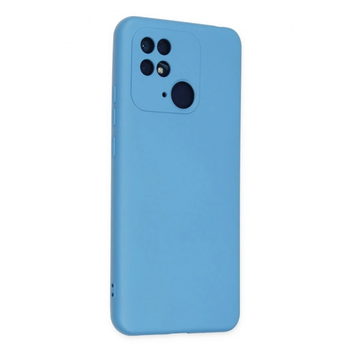 Xiaomi Redmi 10C Kılıf Nano içi Kadife Silikon - Mavi