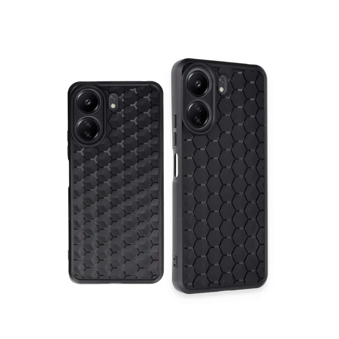 Xiaomi Redmi 13C Kılıf Petek Silikon Kapak - Siyah