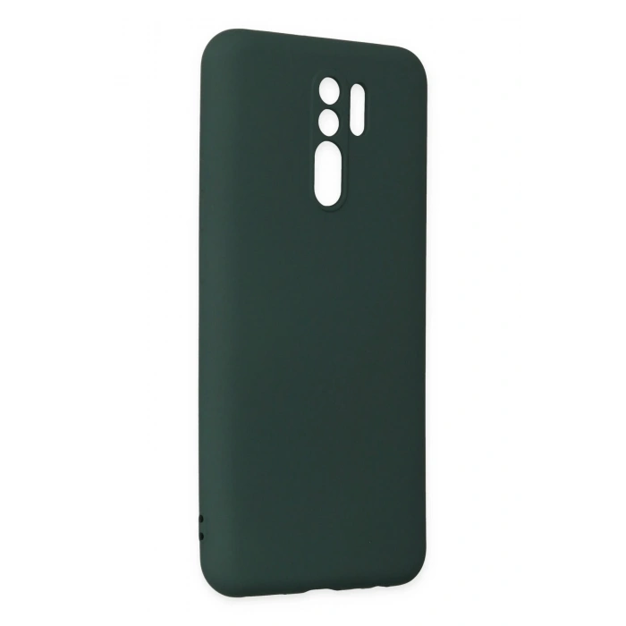 Xiaomi Redmi 9 Kılıf Nano içi Kadife Silikon - Koyu Yeşil