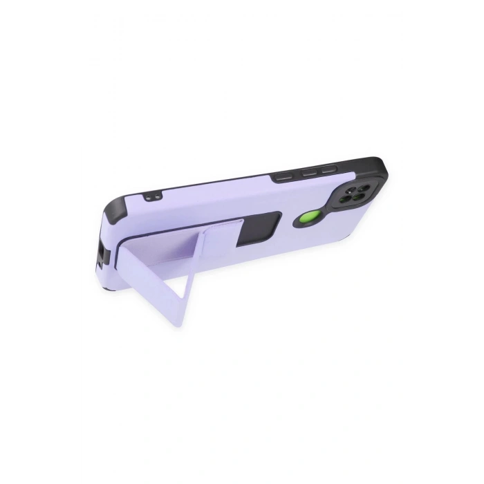 Xiaomi Redmi 9C Kılıf Mega Standlı Silikon - Lila