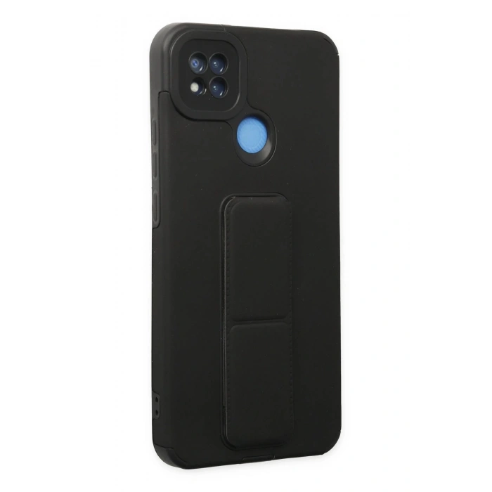 Xiaomi Redmi 9C Kılıf Mega Standlı Silikon - Siyah
