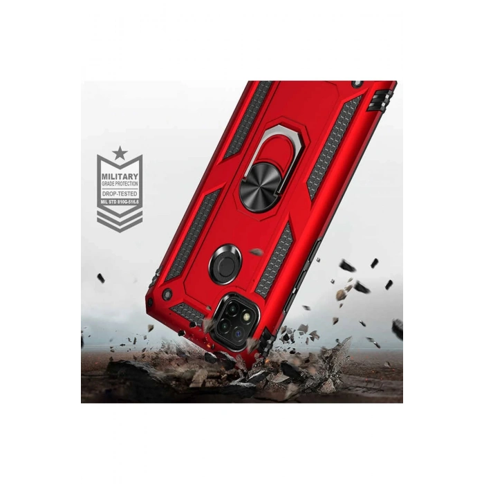 Xiaomi Redmi 9C Kılıf Sofya Yüzüklü Silikon Kapak - Gümüş