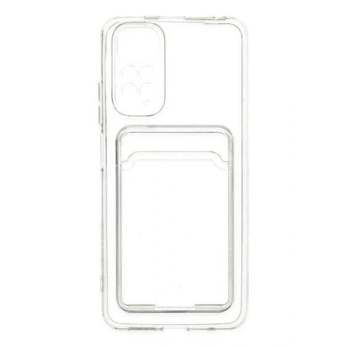 Xiaomi Redmi Note 11 Kılıf Kart Şeffaf Silikon - Şeffaf