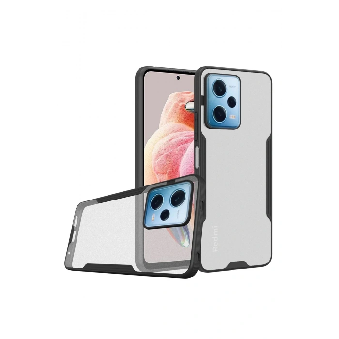 Xiaomi Redmi Note 12 5G Kılıf Platin Silikon - Siyah
