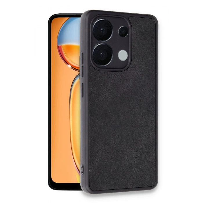 Xiaomi Redmi Note 13 Pro 4G Kılıf Aras Deri Kapak - Siyah