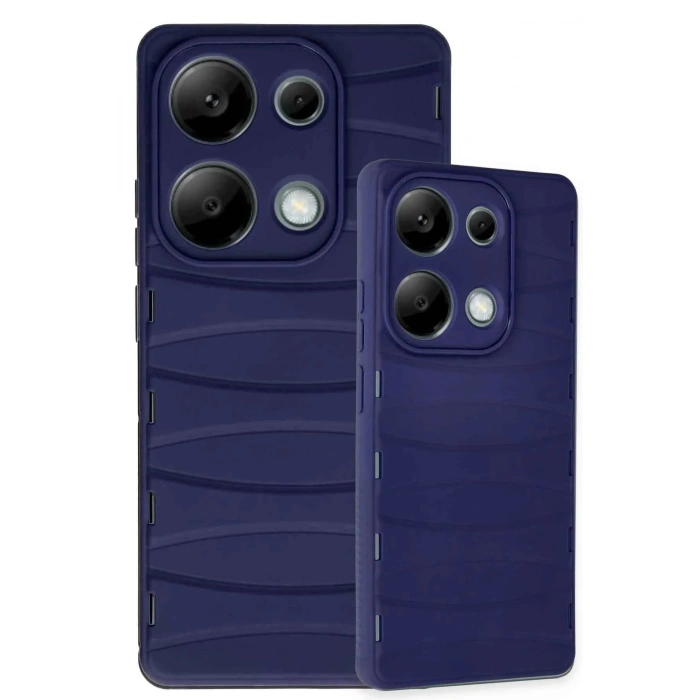 Xiaomi Redmi Note 13 Pro 4G Kılıf Bibercas Silikon Kapak - Lacivert