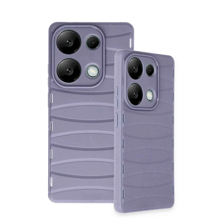 Xiaomi Redmi Note 13 Pro 4G Kılıf Bibercas Silikon Kapak - Lila