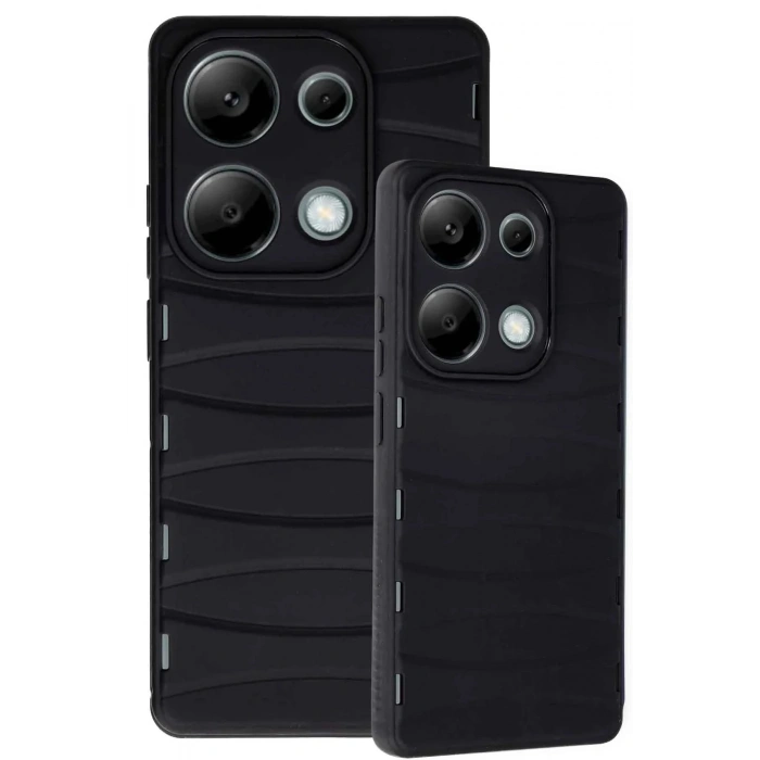 Xiaomi Redmi Note 13 Pro 4G Kılıf Bibercas Silikon Kapak - Siyah