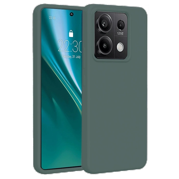 Xiaomi Redmi Note 13 Pro 4G Kılıf First Silikon - Koyu Yeşil