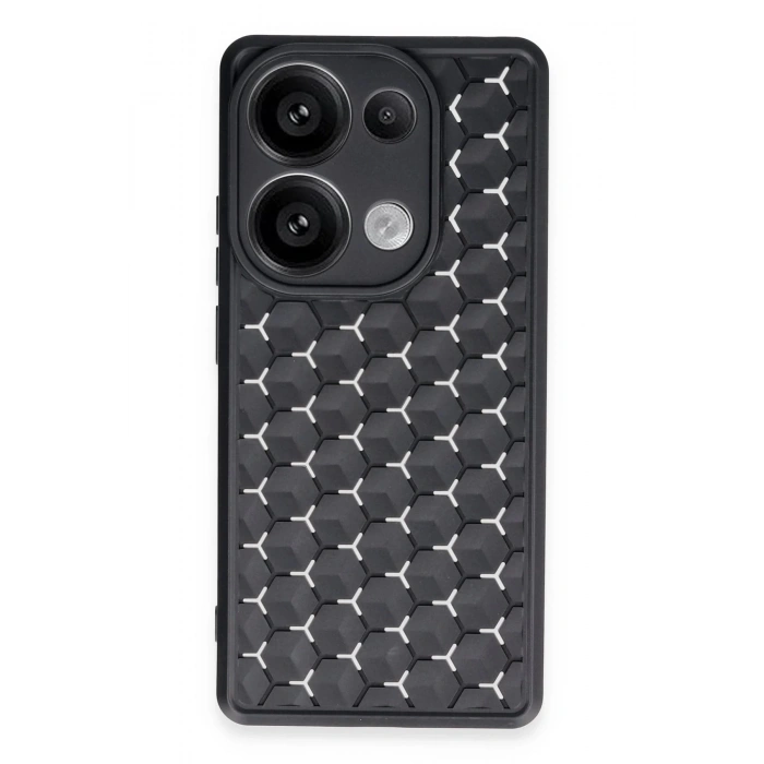 Xiaomi Redmi Note 13 Pro 5G Kılıf Petek Silikon Kapak - Siyah