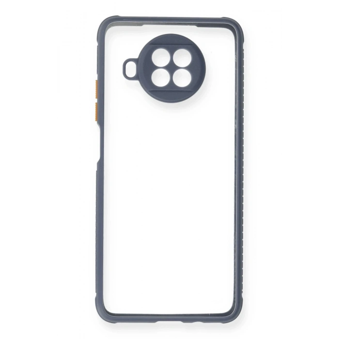 Xiaomi Redmi Note 9 Pro 5G Kılıf Miami Şeffaf Silikon - Gri