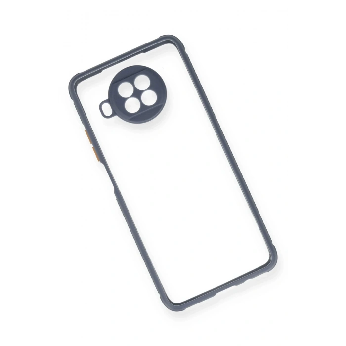 Xiaomi Redmi Note 9 Pro 5G Kılıf Miami Şeffaf Silikon - Gri