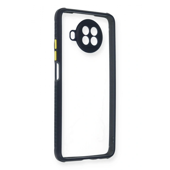 Xiaomi Redmi Note 9 Pro 5G Kılıf Miami Şeffaf Silikon - Lacivert