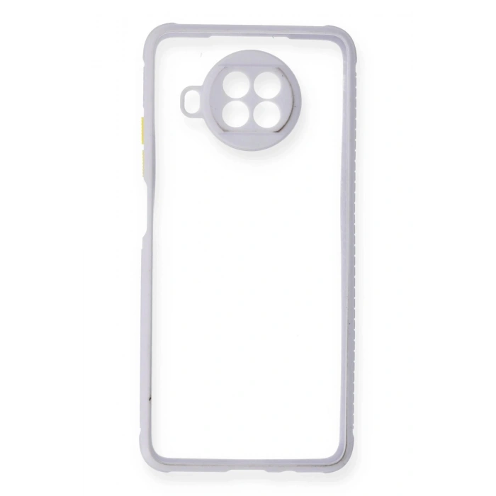 Xiaomi Redmi Note 9 Pro 5G Kılıf Miami Şeffaf Silikon - Lila