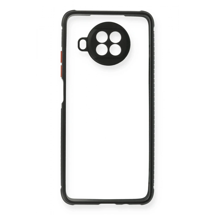 Xiaomi Redmi Note 9 Pro 5G Kılıf Miami Şeffaf Silikon - Siyah