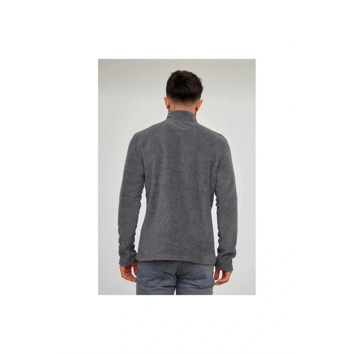 Yarım Fermuar Dik Yaka Erkek Polar