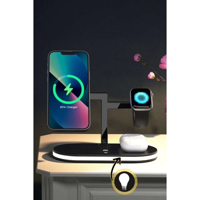 YM-UD23 Kablosuz Şarj Masaüstü Set - Siyah