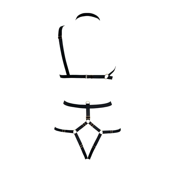 Tek Bacak Bağlantılı Seksi Lastik Harness - Brf375