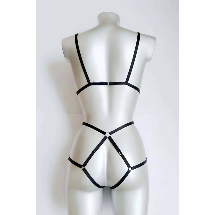 Vücudu Seksi Gösteren Lastik Harness - Brf371