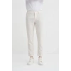 0035 Keten Erkek Jogger Pantolon Ekru