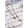 316L Çelik Gold Renk Kalp Model Love Kolye
