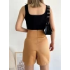 Dört çıtçıtlı Gabardin şort etek s249001