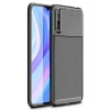 Huawei P Smart S Kılıf Auto Focus Karbon Kapak - Siyah