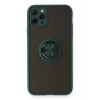 iPhone 11 Pro Kılıf Montreal Yüzüklü Silikon Kapak - Yeşil