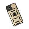 iPhone 11 Pro Kılıf Pars Lens Yüzüklü Silikon - Gold