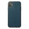 iPhone 12 Kılıf Coco Deri Silikon Kapak - Mavi
