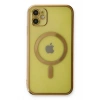 iPhone 12 Kılıf Magneticsafe Lazer Silikon - Gold