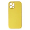 iPhone 12 Pro Kılıf Coco Deri Silikon Kapak - Sarı