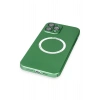 iPhone 12 Pro Max Kılıf Jack Magneticsafe Lens Silikon - Yeşil